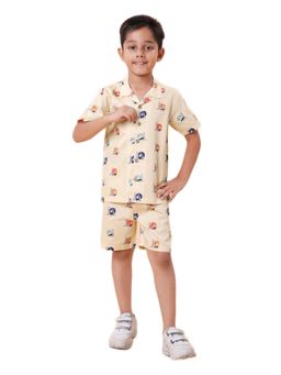 CASA DE NEENEE - Yellow Mini Meadow Range Half Sleeves Shirts and Shorts