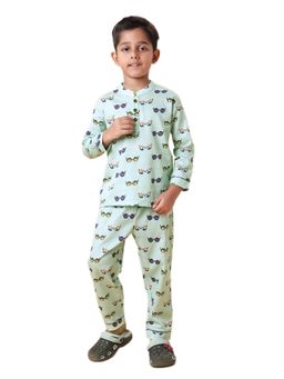 CASA DE NEENEE - Green Snugglebug Range Full Sleeves Shirt and Pyjama