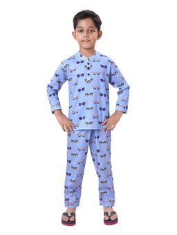 CASA DE NEENEE - Blue Snugglebug Range Full Sleeves Shirt and Pyjama