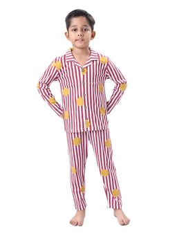 CASA DE NEENEE - Red Snoozekins Range Full Sleeves Shirt and Pyjama