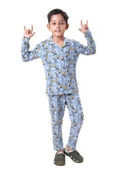 CASA DE NEENEE - Blue Mimo Kids Range Full Sleeves Shirt and Pyjama