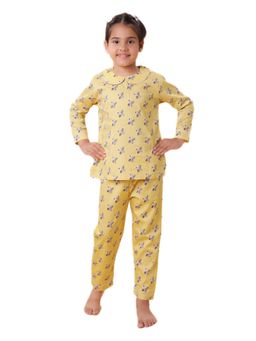 CASA DE NEENEE - Yellow Snoozy Bee Range Full Sleeves Shirt and Pyjama