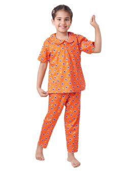 CASA DE NEENEE - Orange Moonmoss Range Half Sleeves Shirt and Pyjama