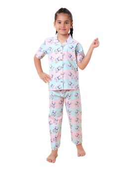 CASA DE NEENEE - Multi-Color Slumberlux Range Half Sleeves Shirt and Pyjama