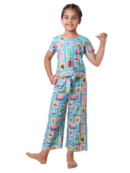 CASA DE NEENEE - Blue World Dreamtime Range Half Sleeves T-Shirt and Pyjama