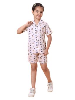 CASA DE NEENEE - Pink Blueberry Range Half Sleeves Shirts and Shorts
