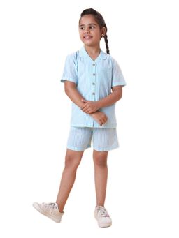 CASA DE NEENEE - Blue Pinkister Range Half Sleeves Shirts and Shorts