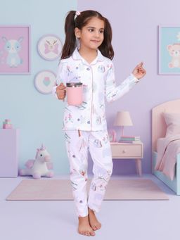CASA DE NEENEE - Lazy Daisy Range Girls White Shirt and Pyjama