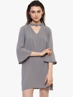 Kazo - Grey Tiasta Mini Dress
