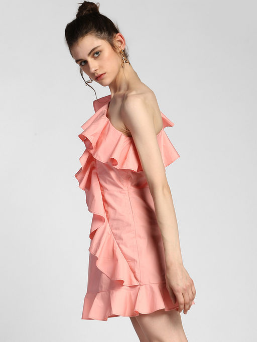 Buy KAZO Peach Karlie Mini Dress Online