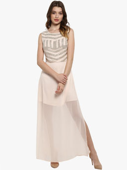 Kazo - Beige Claris Maxi Dress