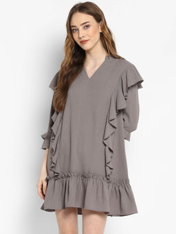 Kazo - Grey Meredith Mini Dress