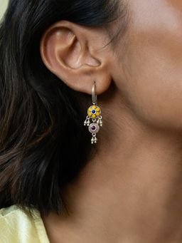 Shaya by CaratLane - Phulwadi Work Earrings In 925 Silver