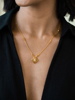 Shaya by CaratLane - Queen Of Socialising Necklace In Gold Plated 925 Silver