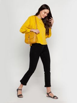 Zink London - Women's Mustard Solid Top