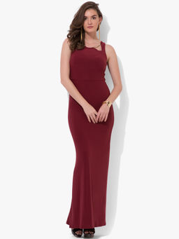 Kazo - Maroon Maxi Dress
