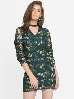 Kazo - Teal Mini Dress