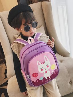 SYGA - Kids Backpack Cartoon Pattern for Kindergarten & Primary School Students - Purple