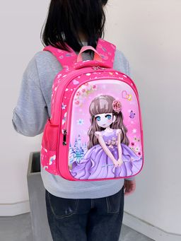 SYGA - Kids Flower Fairy Cartoon School Backpack - Rose Red