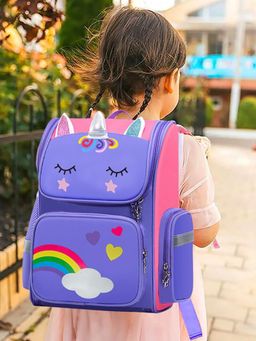 SYGA - Kids Cute Unicorn Design Backpack - Purple