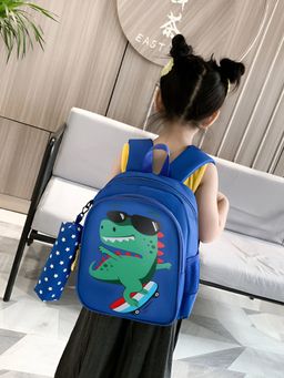 SYGA - Kids Backpack with Pencil Case Dinosaur Design - Blue