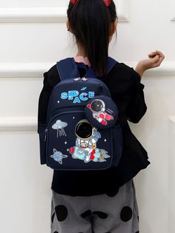 SYGA - Kids Backpack with Coin Purse for Primary School Student - Astronaut - Dark Blue
