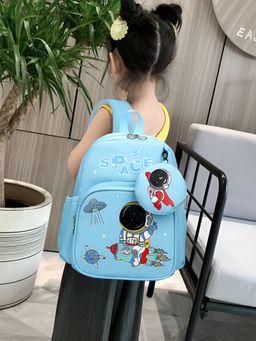SYGA - Kids Backpack with Coin Purse for Primary School Student - Astronaut - Sky Blue