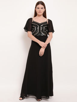 Kazo - Black Mary Maxi Dress