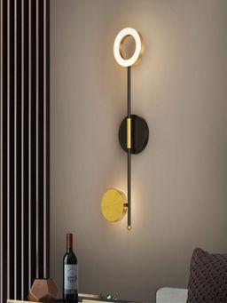 The Art House - Modern Minimalist Golden Black Led Wall Sconce
