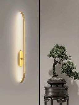 The Art House - Simple Linear Copper Creative Bedside 3 Color Mode Bedroom Led Decorative Lights