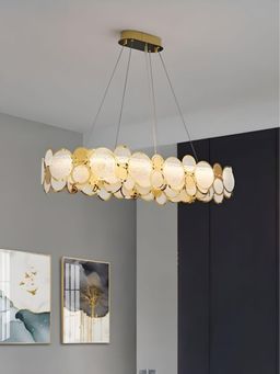The Art House - 800mm Modern Luxury Lustre Gold Steel Led Hanging Lamp