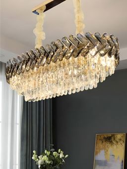 The Art House - Sparc Regal Radiance Long Crystal Chandelier
