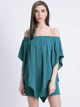 Kazo - Teal Charlotte Mini Dress