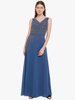Kazo - Blue Victoria Maxi Dress