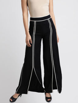 Kazo - Black With Contrast Detail Palazzo