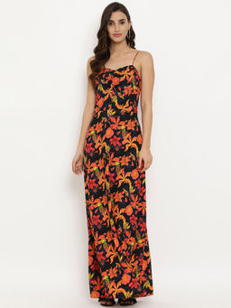 Kazo - Orange Printed Dress