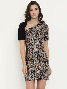 Kazo - Gold Embellished Dress