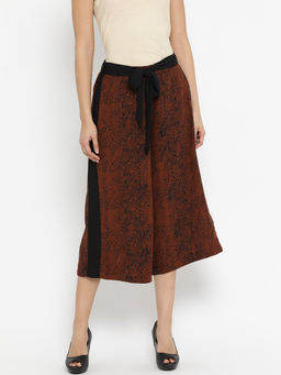 Kazo - Brown Zebra Print Culotte