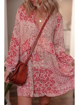 Errabelly - Women Pink Viscose Full Sleeves Dress