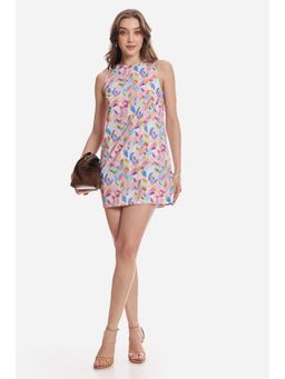 Virgio - Women Multi-Colour Cotton Sleeveless Dress