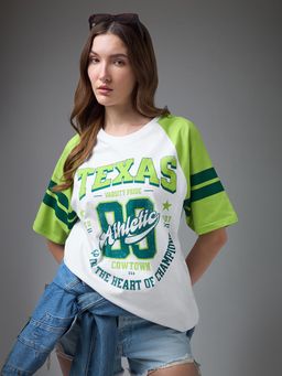 DILLINGER - Women White Cotton Half Sleeves T-Shirt