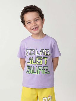 United Colors of Benetton - Purple Typography Regular Fit T-Shirt