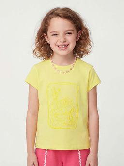United Colors of Benetton - Yellow Graphic Regular Fit T-Shirt