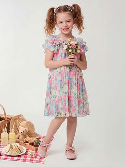 United Colors of Benetton - Regular Fit Round Neck Floral Dress Multi-Color