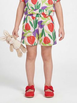 United Colors of Benetton - Multi-Color Regular Fit Mid Rise Floral Shorts