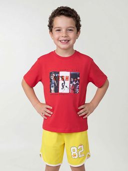 United Colors of Benetton - Red Pure Cotton Half Sleeves T-Shirt