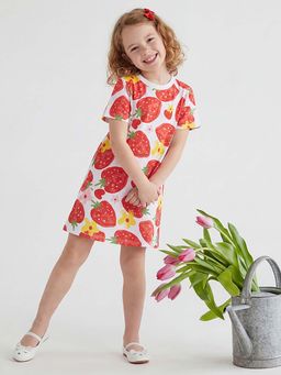 United Colors of Benetton - Red Pure Cotton Printed Dress