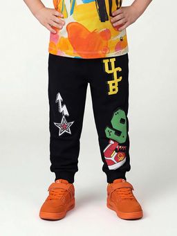 United Colors of Benetton - Black Graphic Regular Fit Joggers