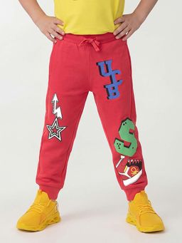 United Colors of Benetton - Red Graphic Regular Fit Joggers