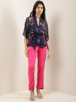 RAREISM - Greta Printed Blue Shrug